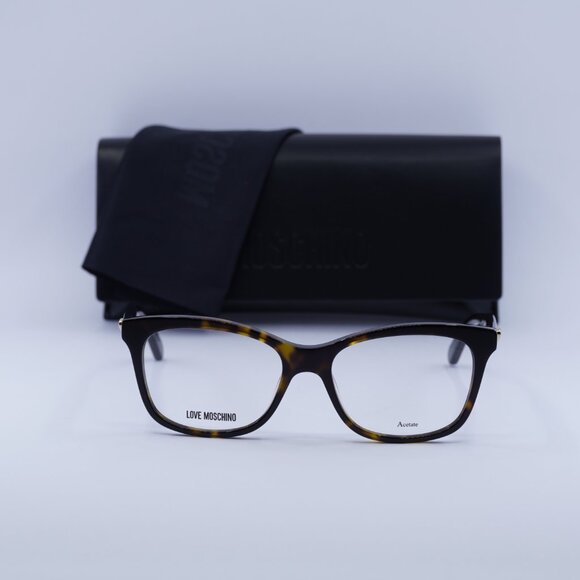 Moschino Love MOL517 0086 00 Square Eyeglasses 52mm - Havana main image 7